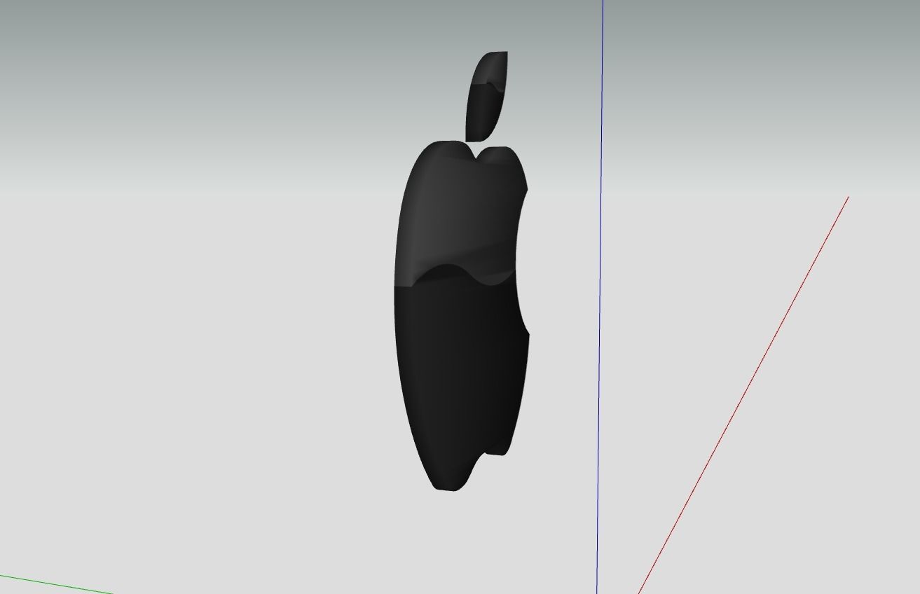 Apple logo 3D print model_1