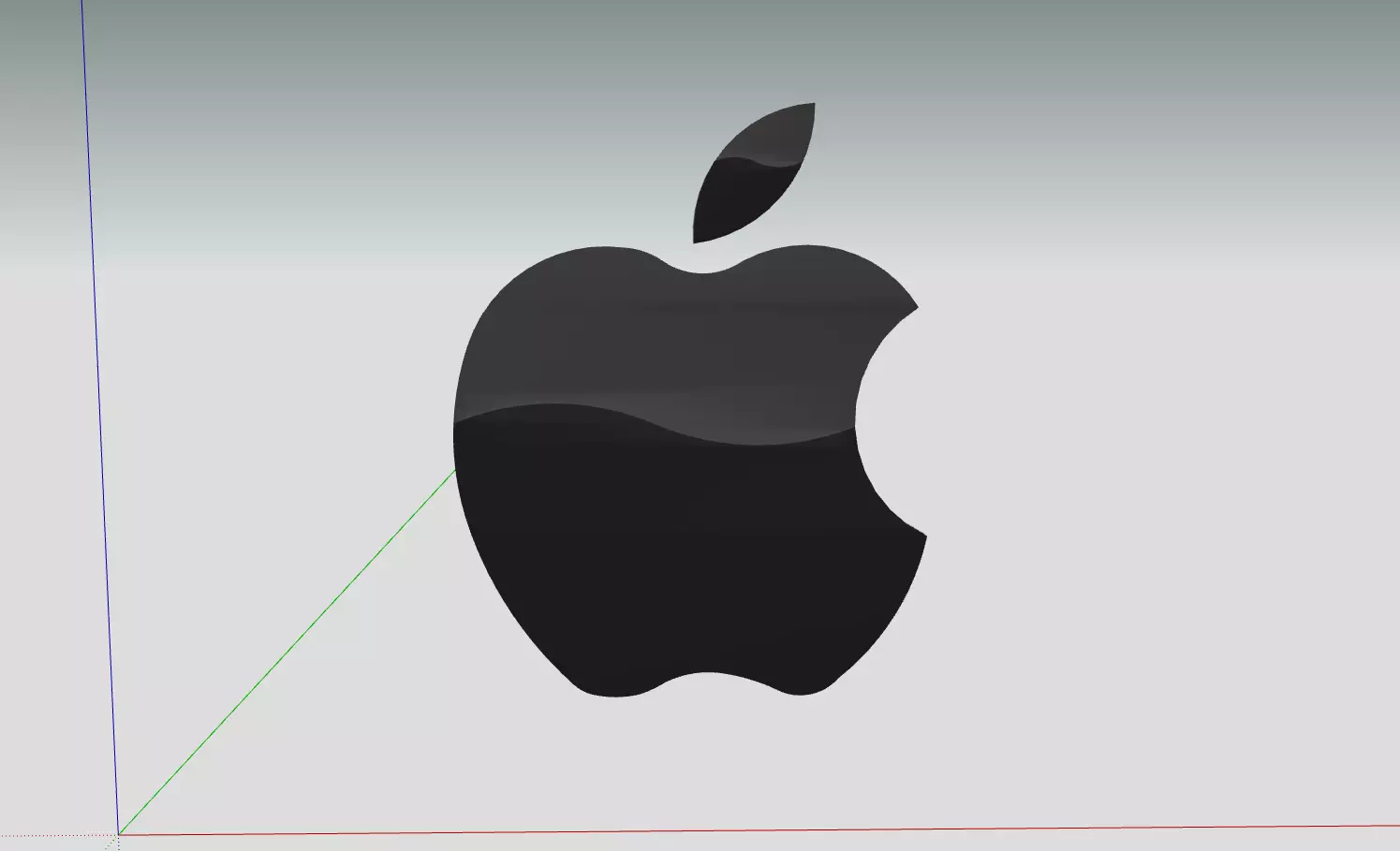 Apple logo 3D print model_0