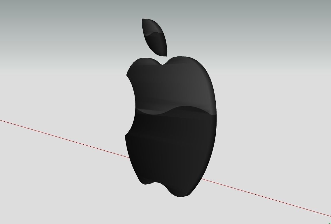 Apple logo 3D print model_2