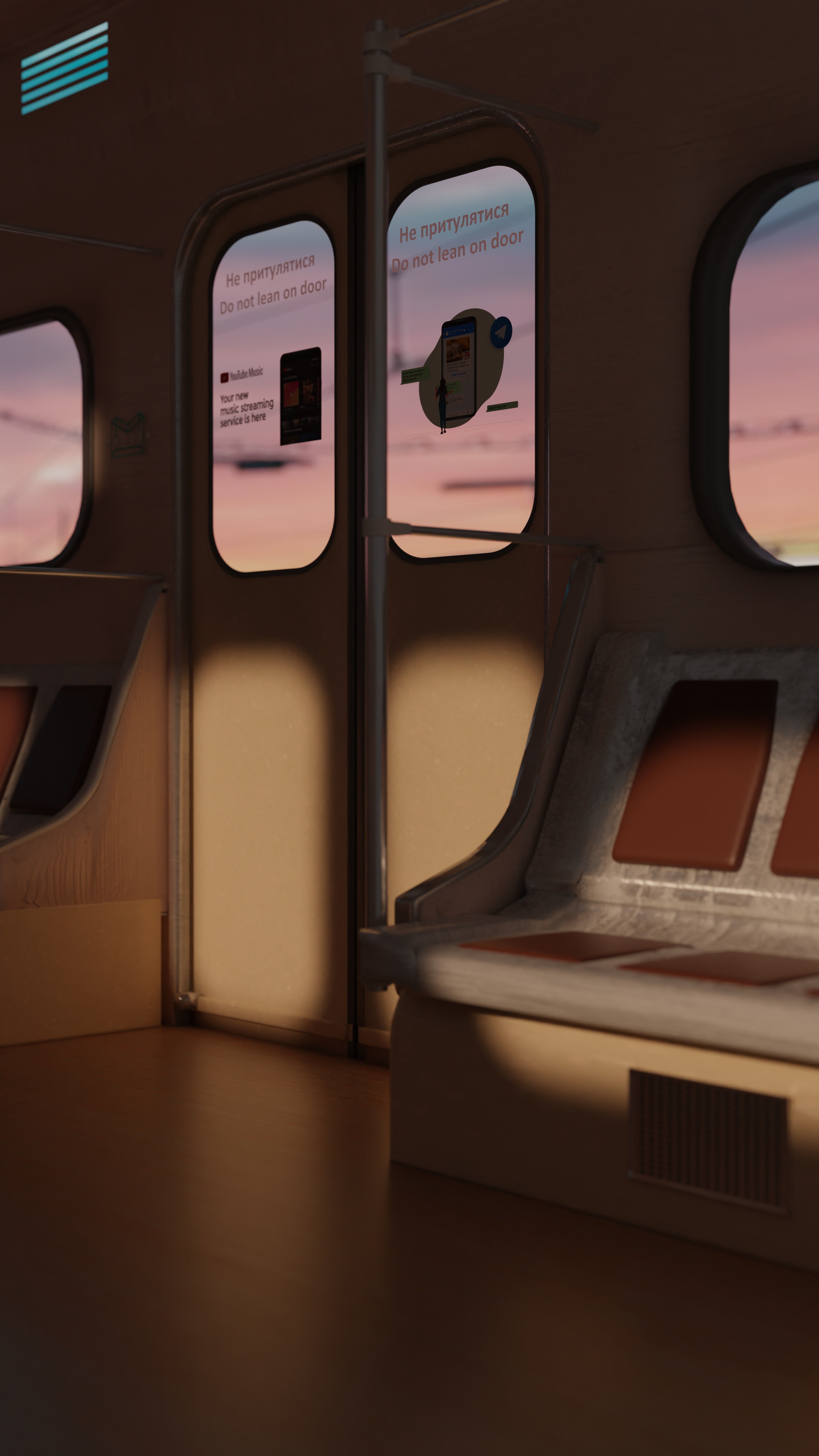 Subway train Kyiv underground 3D model_2