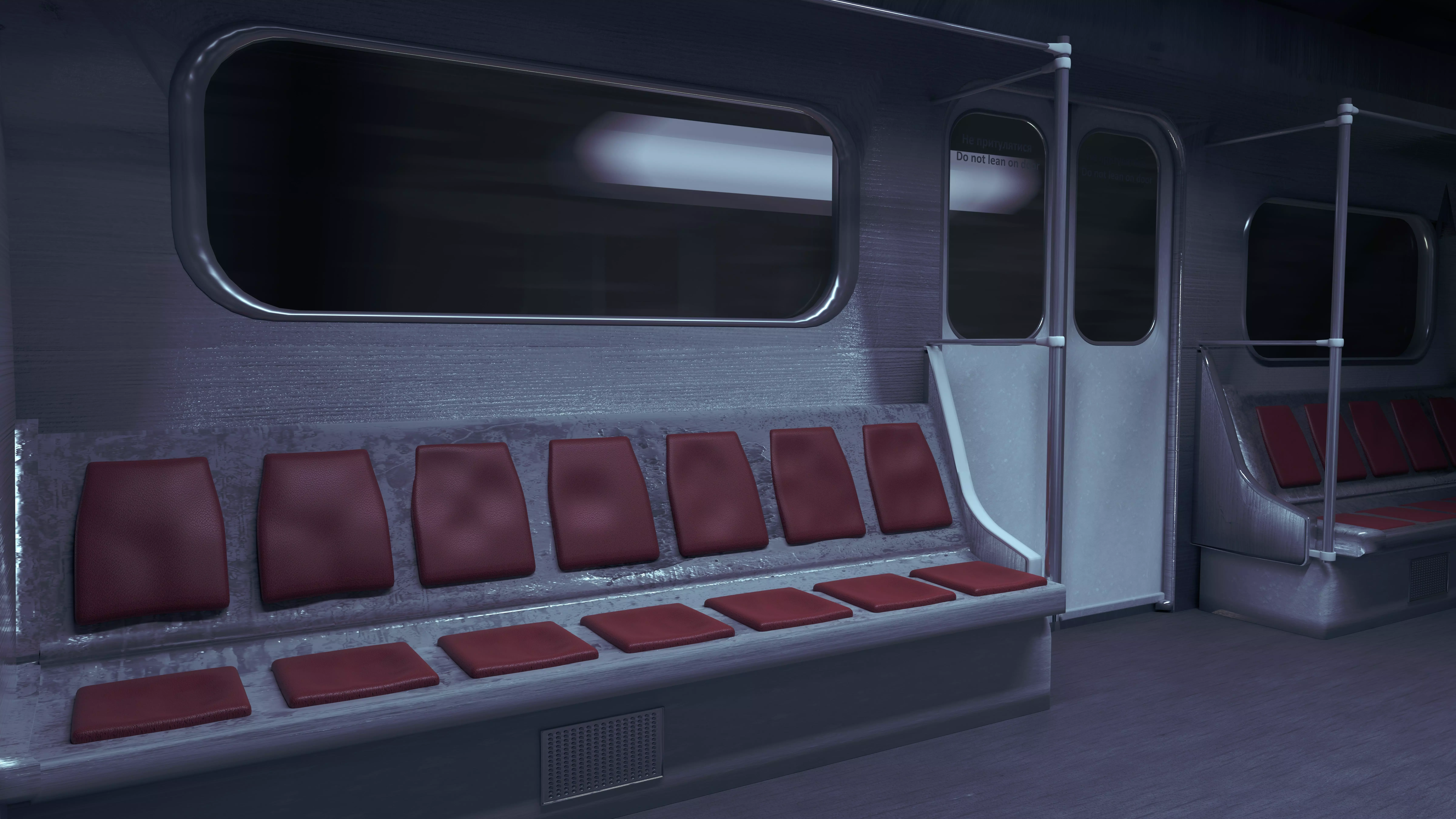 Subway train Kyiv underground 3D model_0
