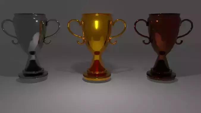 Old outdated golden trophy TEST Model