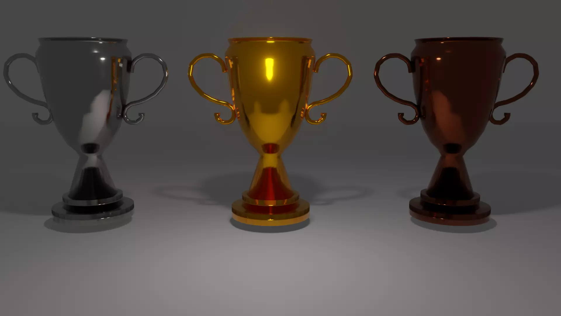 Old outdated golden trophy TEST Model Free 3D model