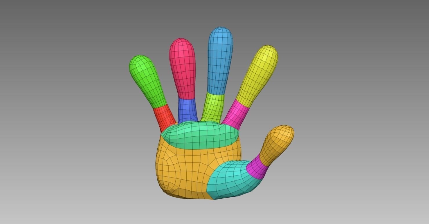 5 Stylized Hands Low-poly 3D model_14