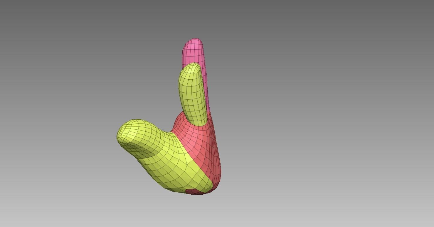 5 Stylized Hands Low-poly 3D model_13