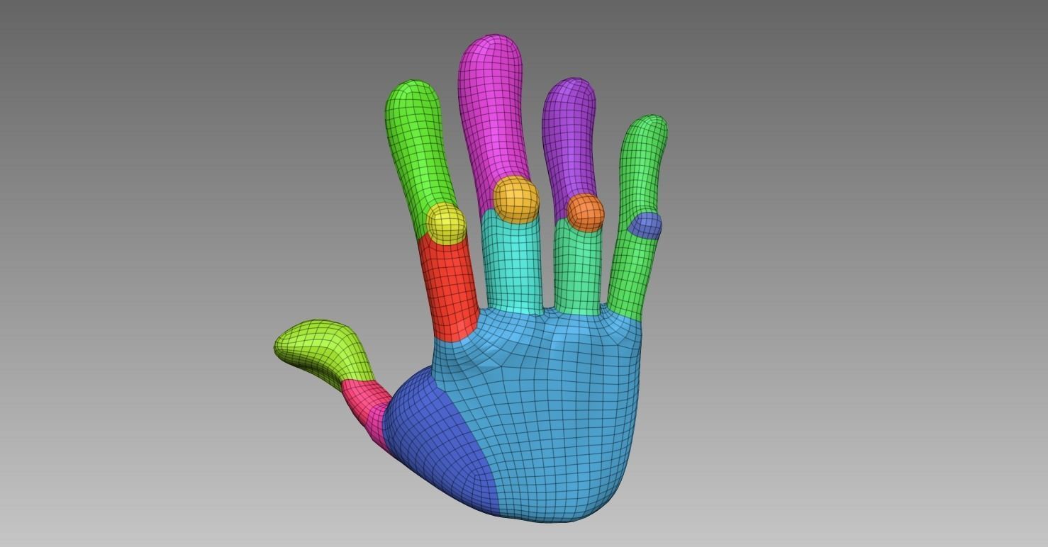 5 Stylized Hands Low-poly 3D model_18