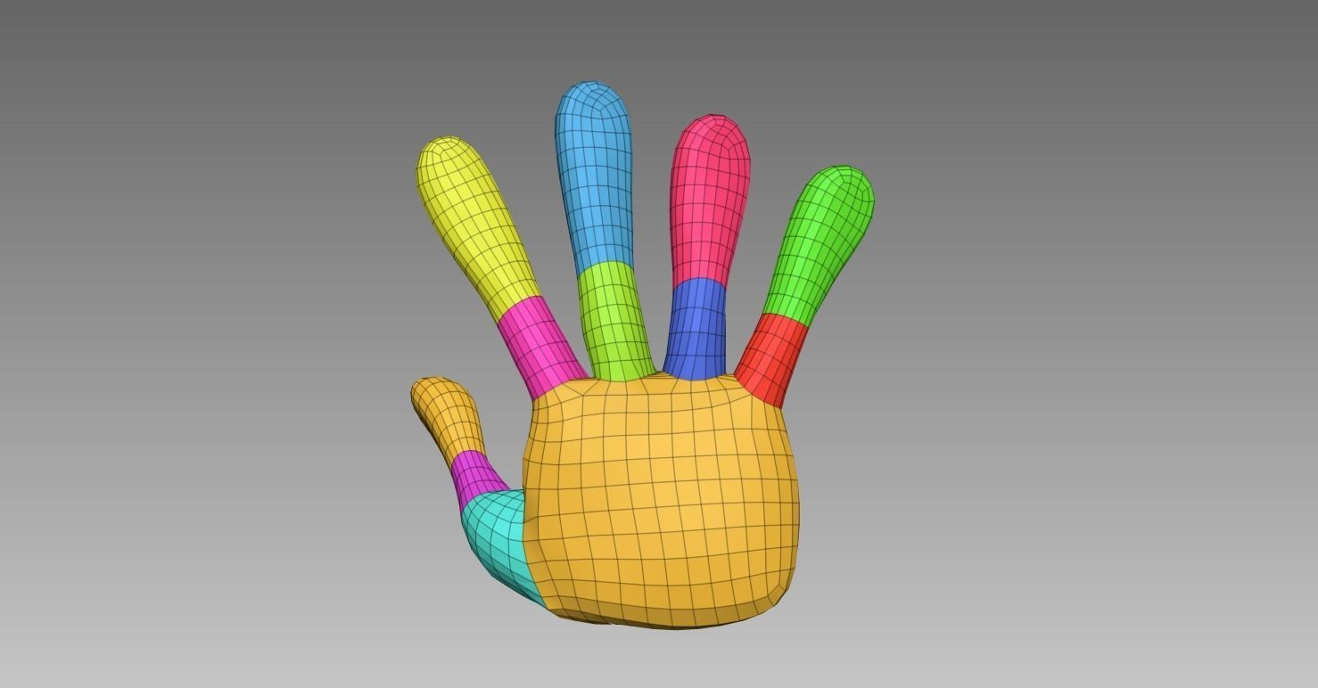 5 Stylized Hands Low-poly 3D model_15