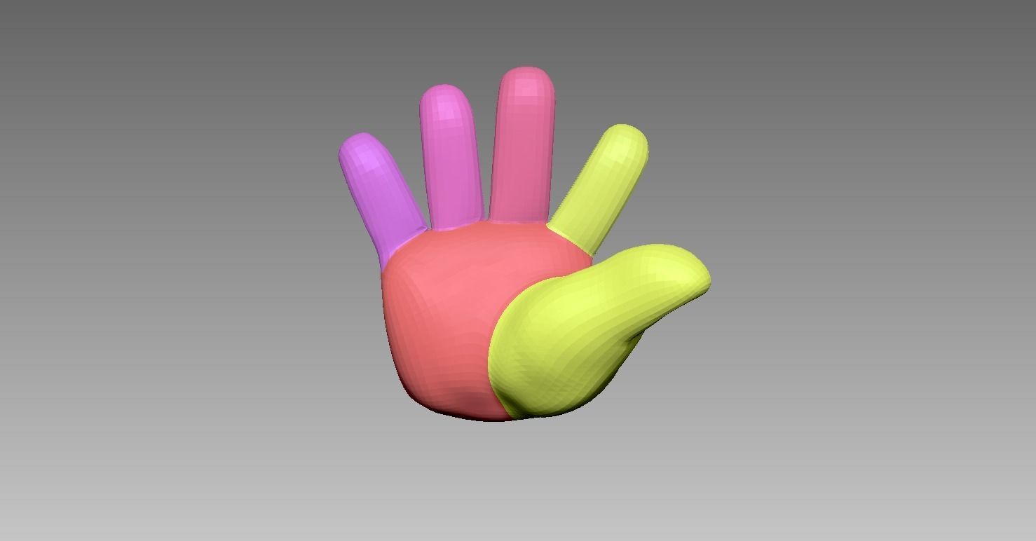 5 Stylized Hands Low-poly 3D model_3