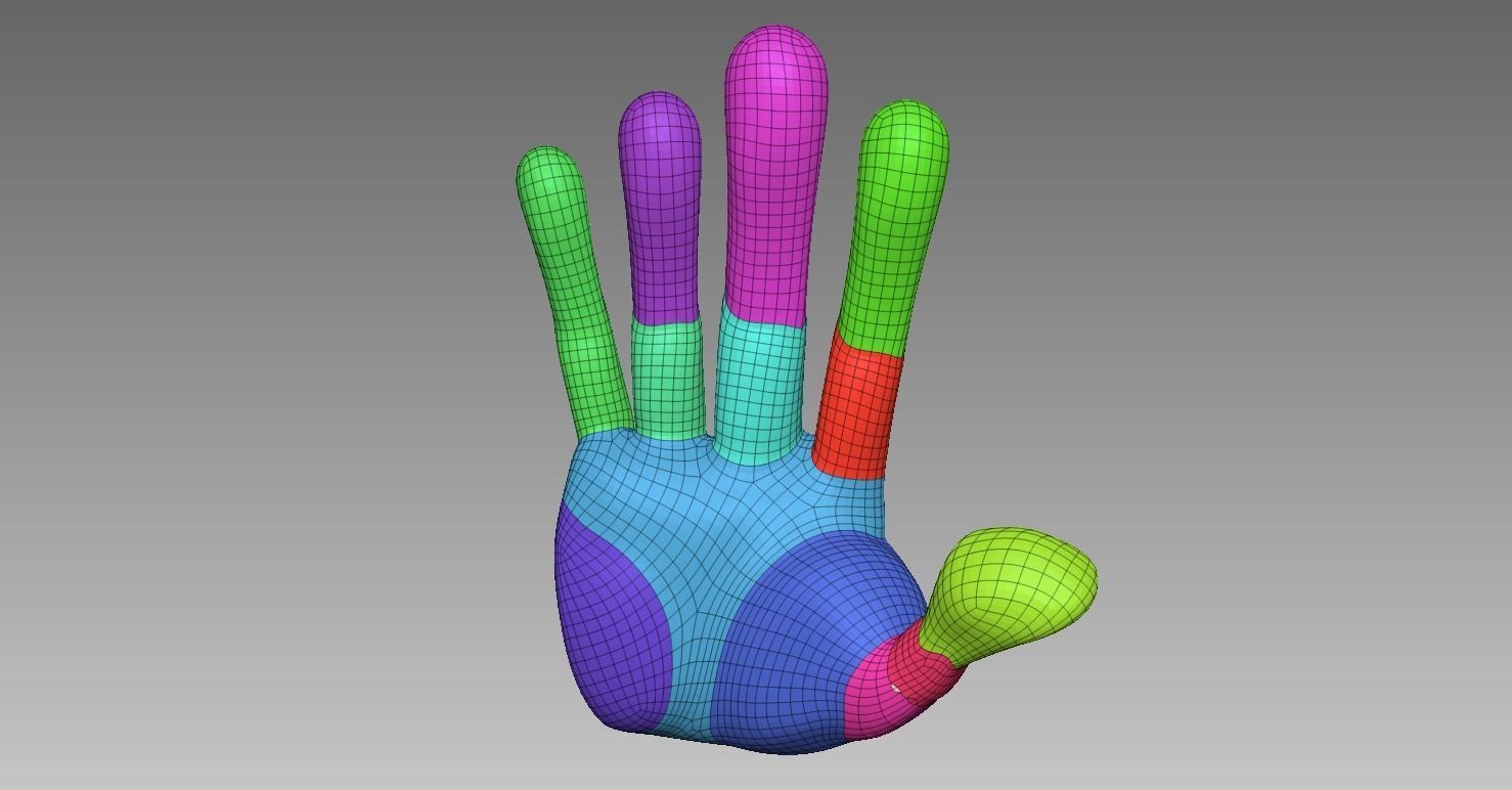 5 Stylized Hands Low-poly 3D model_17