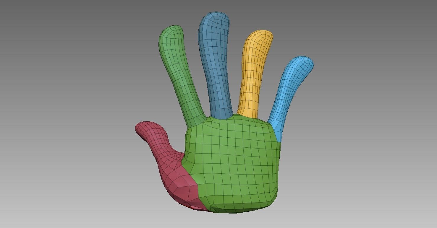 5 Stylized Hands Low-poly 3D model_10