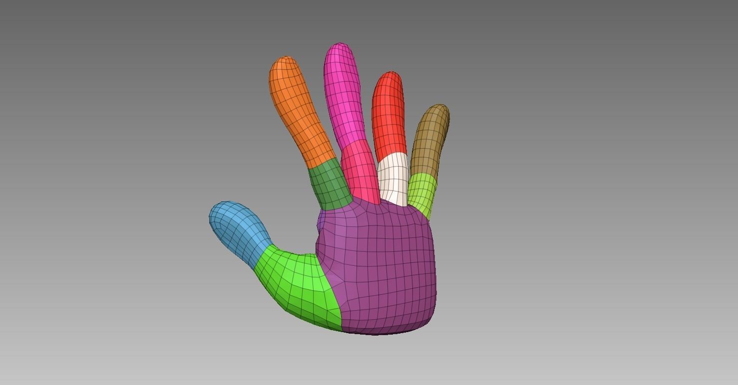 5 Stylized Hands Low-poly 3D model_8
