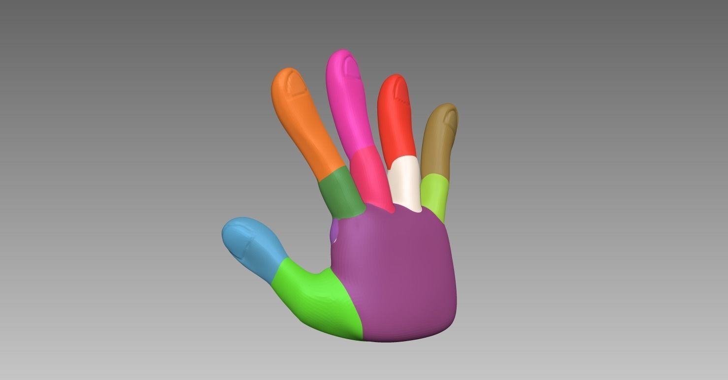 5 Stylized Hands Low-poly 3D model_6