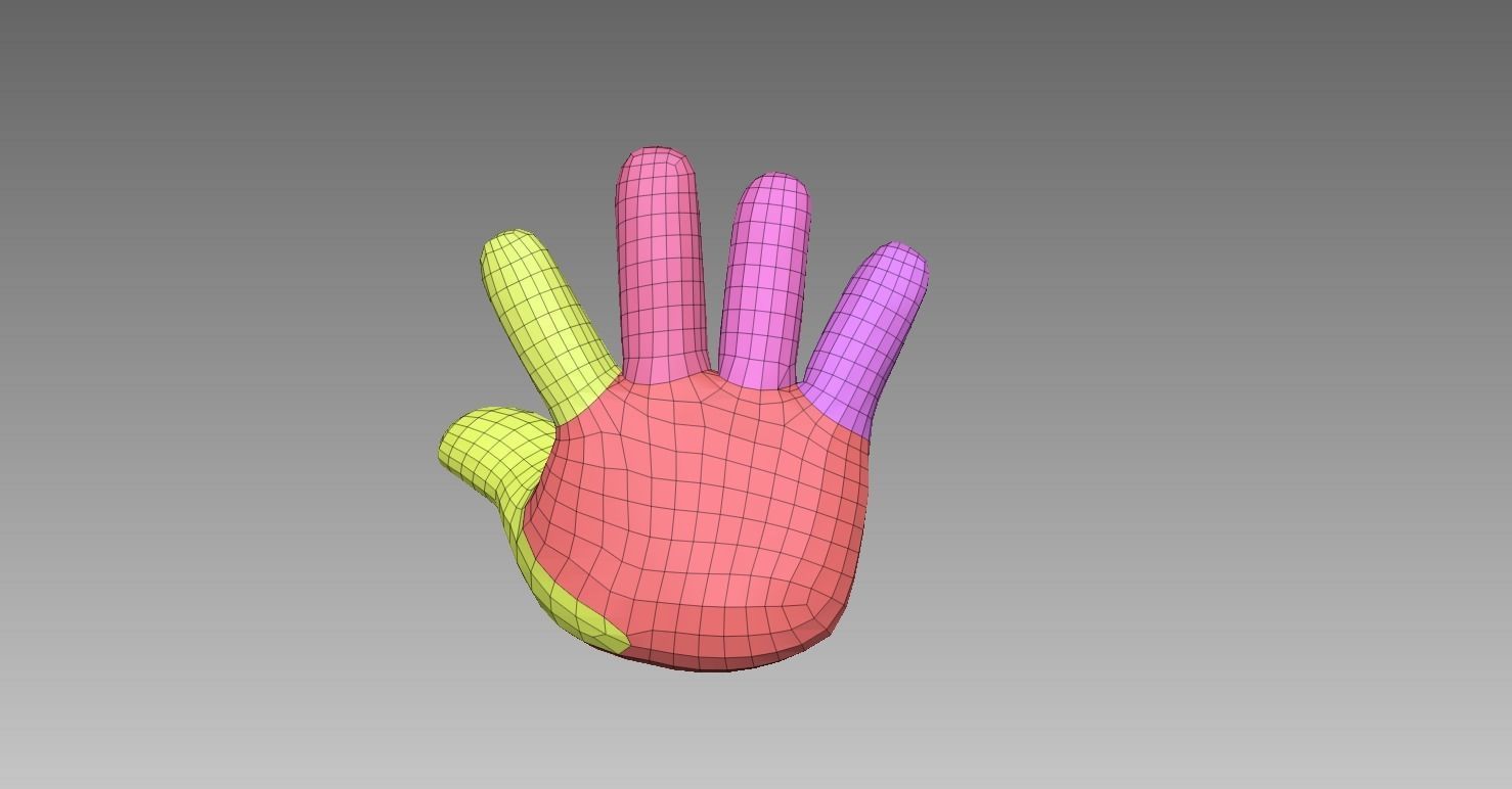 5 Stylized Hands Low-poly 3D model_12