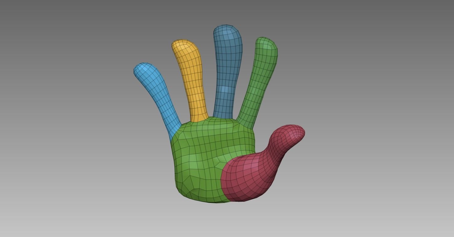 5 Stylized Hands Low-poly 3D model_9