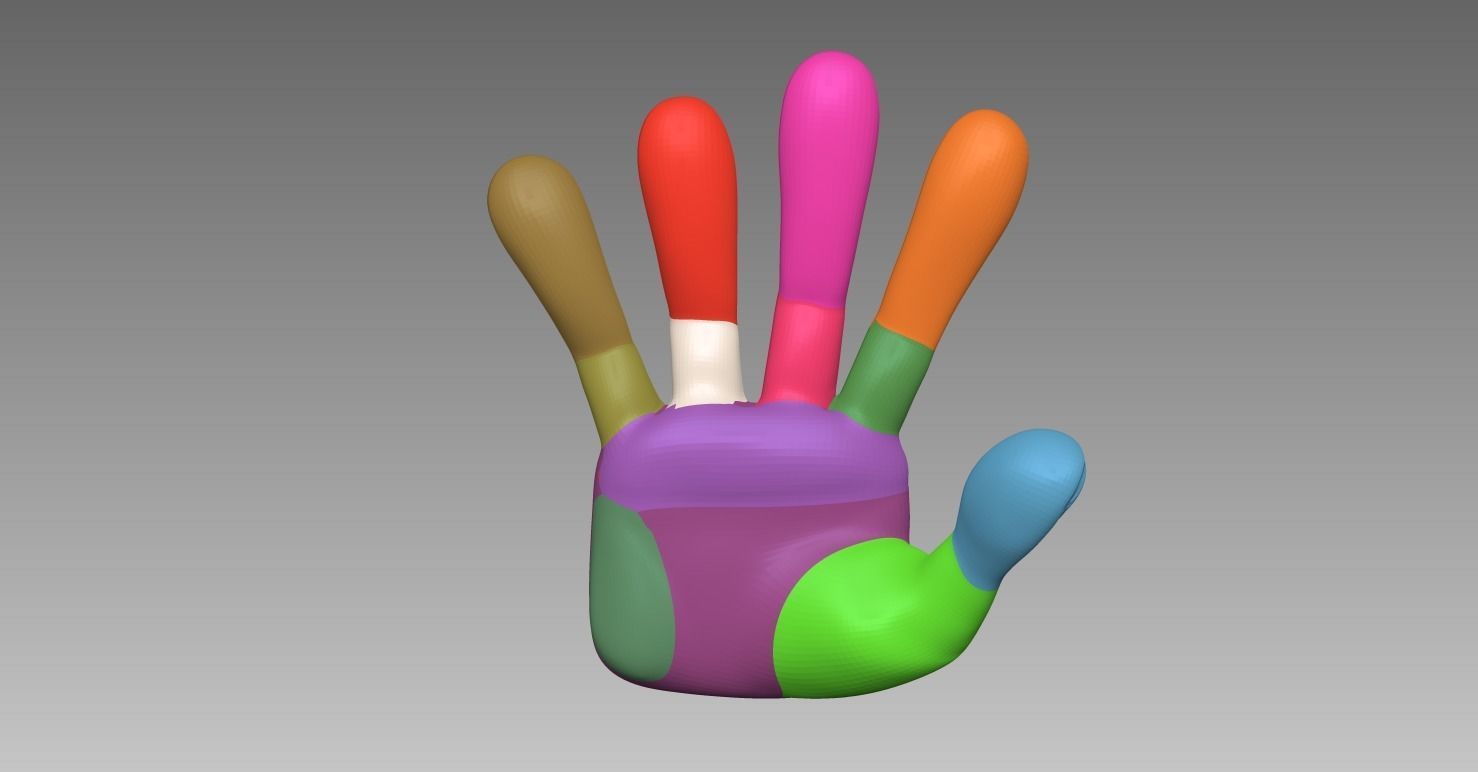5 Stylized Hands Low-poly 3D model_1