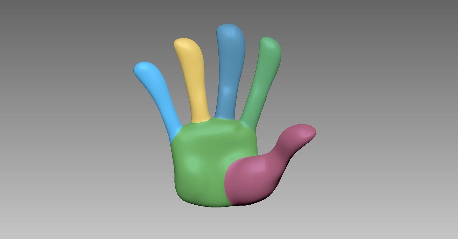 5 Stylized Hands Low-poly 3D model_4