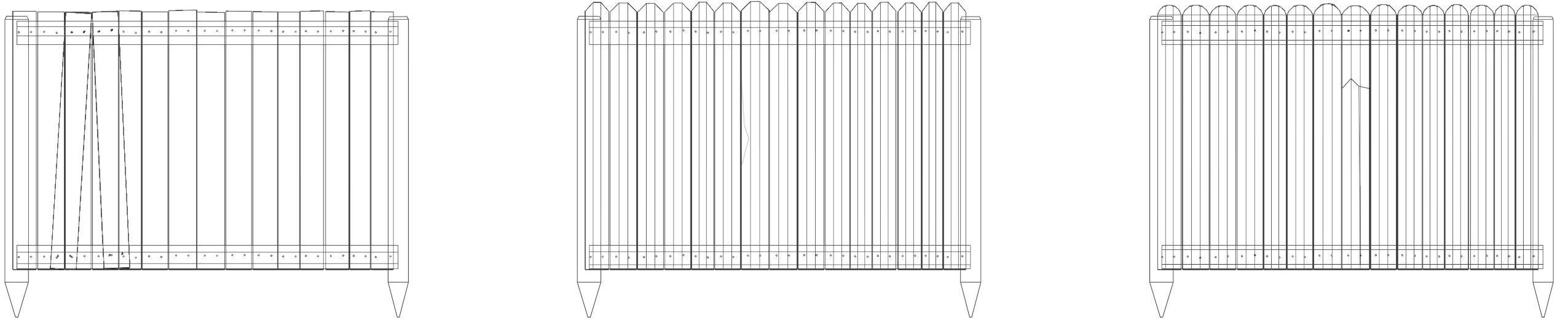 Wooden cartoon fance 3D model_4