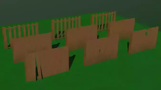 Wooden cartoon fance