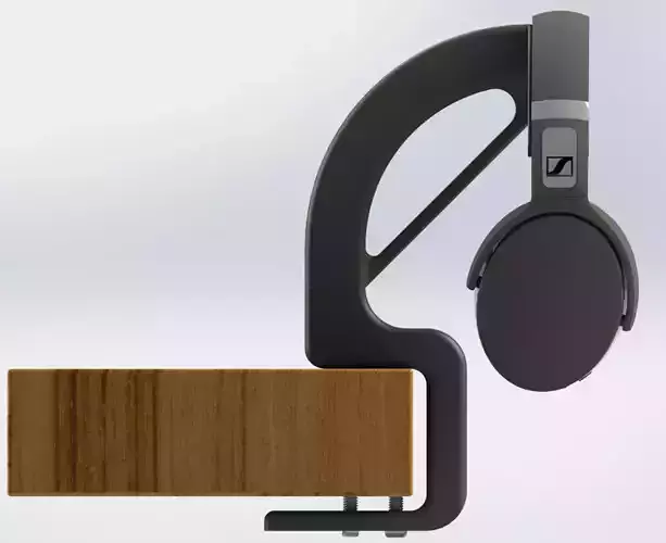 Headphone Stand with Table Attachment - Can be Fixed to Table
