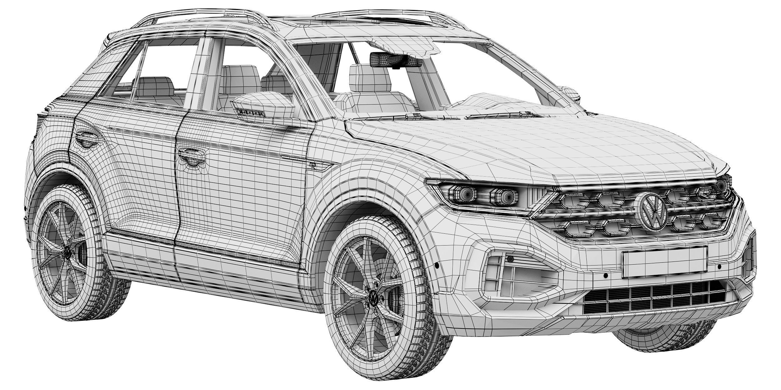Volkswagen T-Roc R 2022 3D model_14