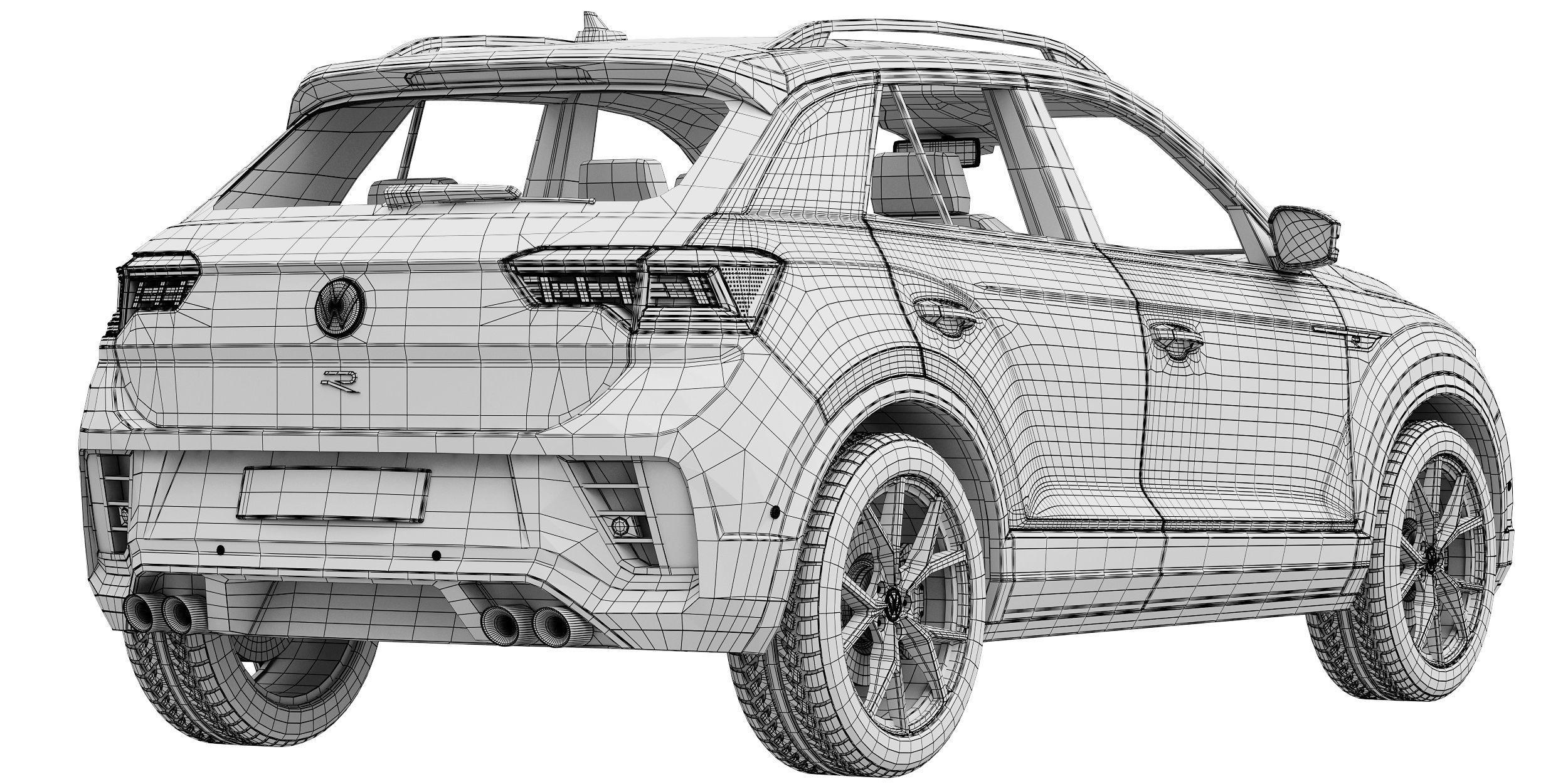 Volkswagen T-Roc R 2022 3D model_16