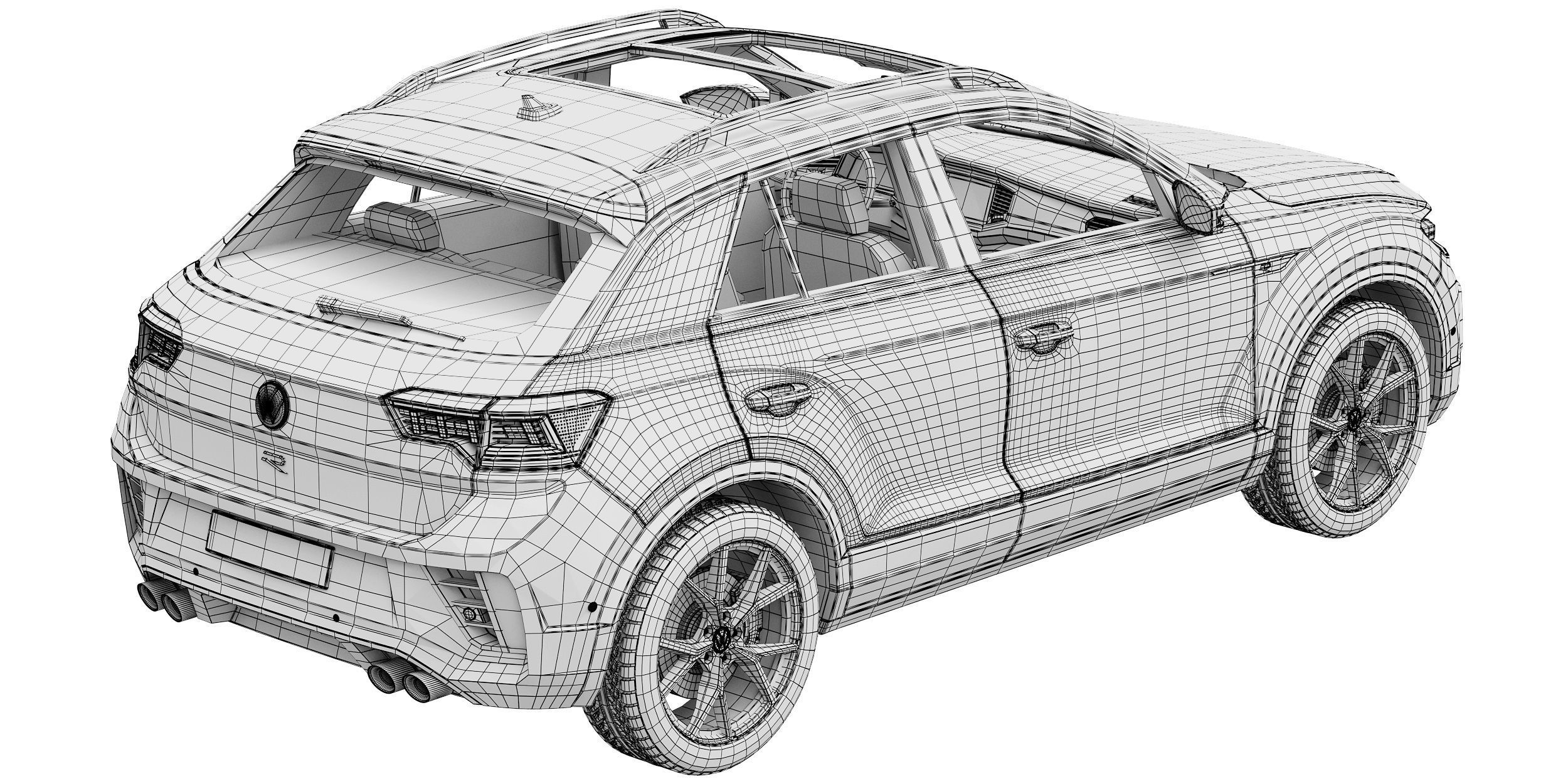 Volkswagen T-Roc R 2022 3D model_17