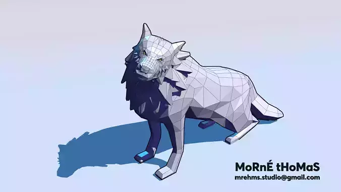 Poly Wolf Free 3D model