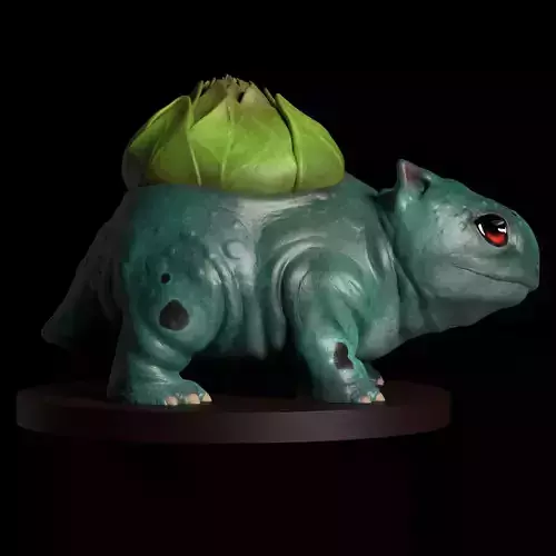 REALISTIC BULBASAUR tetrapod planter 3D print model