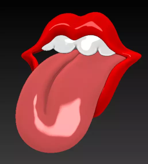 LIPS WITH TONQUE RETRO DECOR 3D print model
