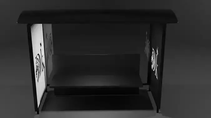 fermata bus         bus stop  3D model