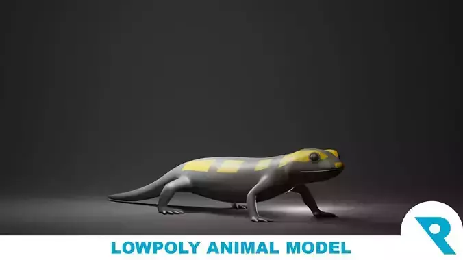 Salamander Base Mesh Low-poly 3D model