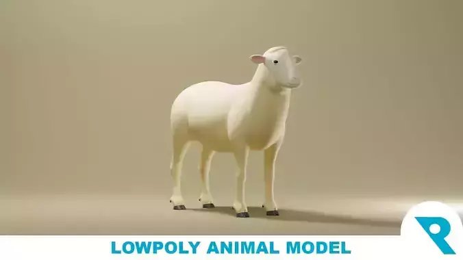 Sheep Base Mesh Low-poly 3D model