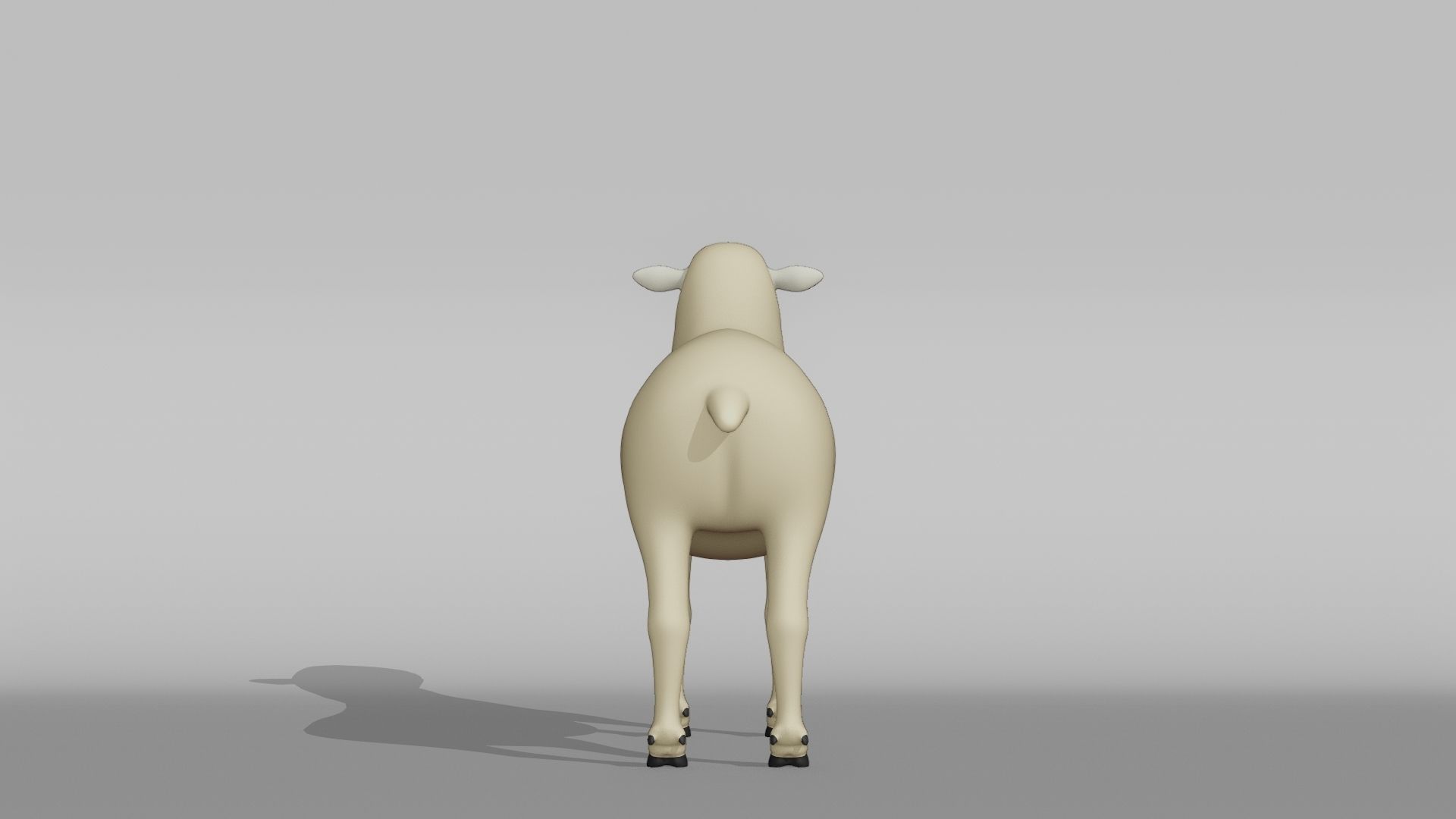 Sheep Base Mesh Low-poly 3D model_9