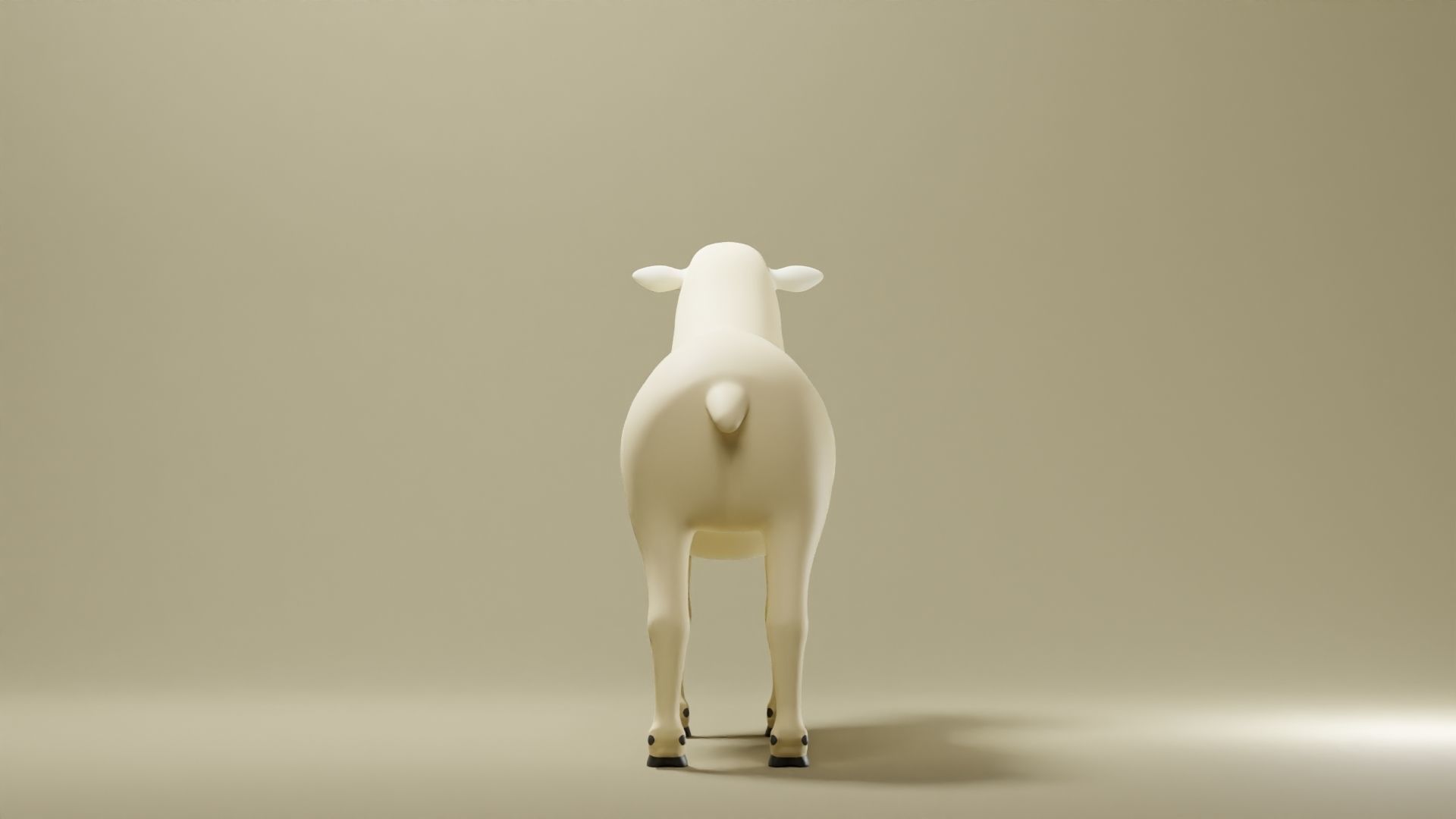 Sheep Base Mesh Low-poly 3D model_4