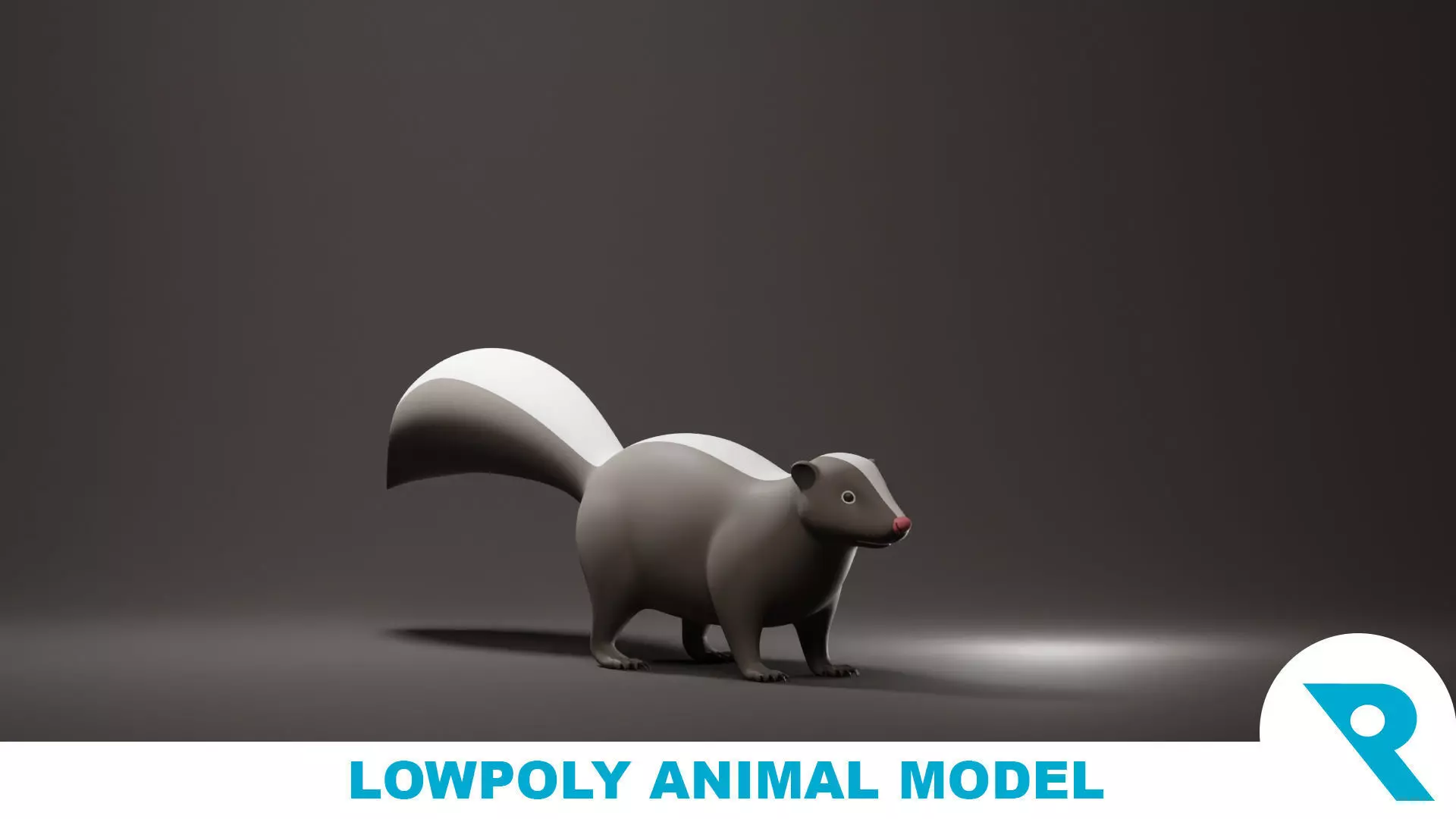 Skunk Base Mesh Low-poly 3D model