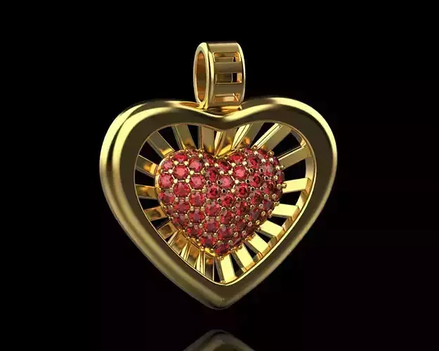 Heart pendant with diamond  110  1113