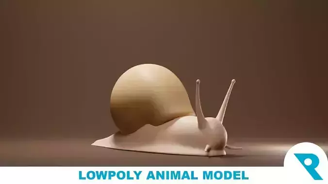 Snail Base Mesh Low-poly 3D model
