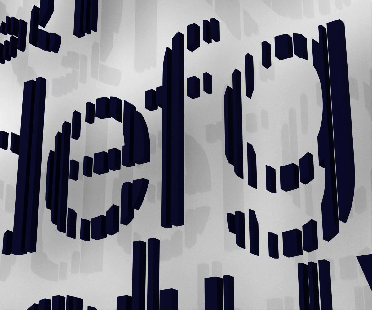 Barcode Font 3D model_5