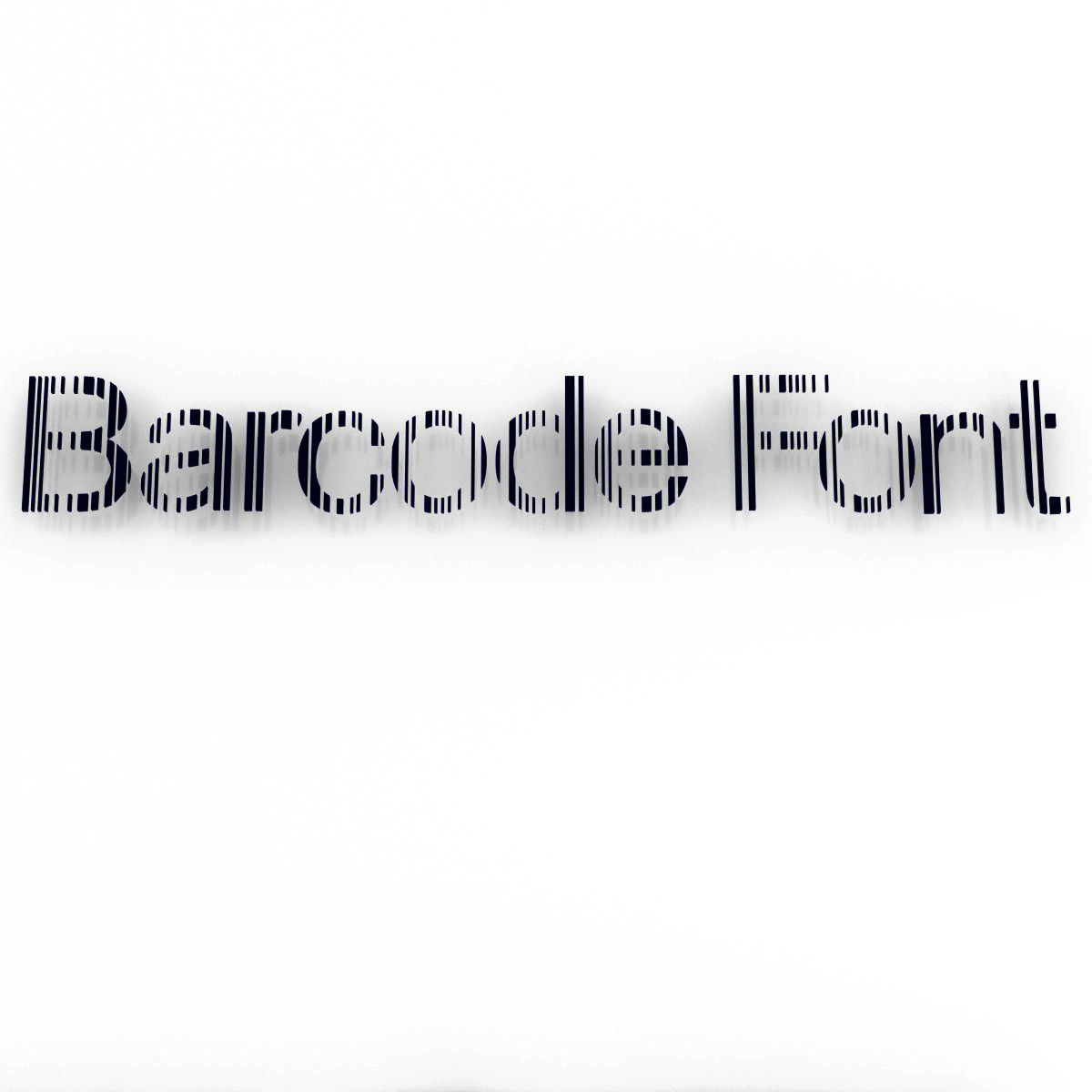 Barcode Font 3D model_6