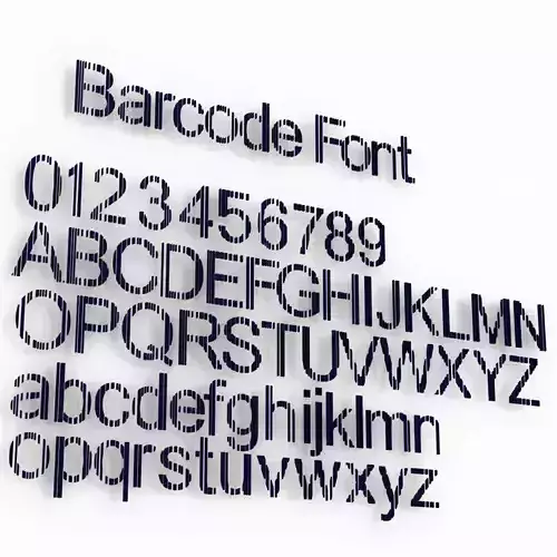 Barcode Font 3D model