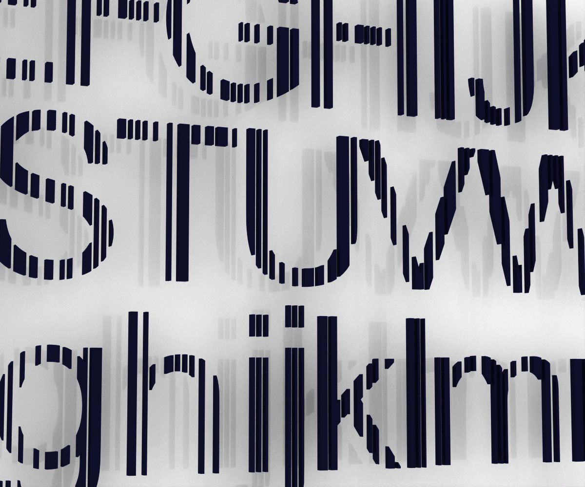 Barcode Font 3D model_4