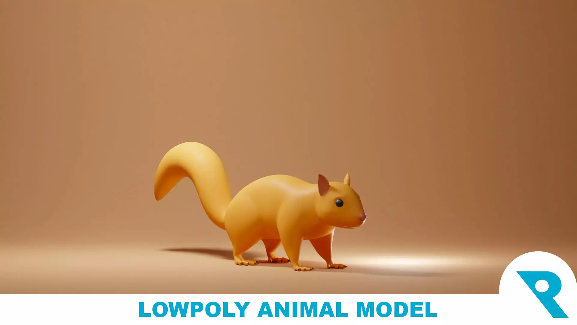 Squirrel Base Mesh Low-poly 3D model_0