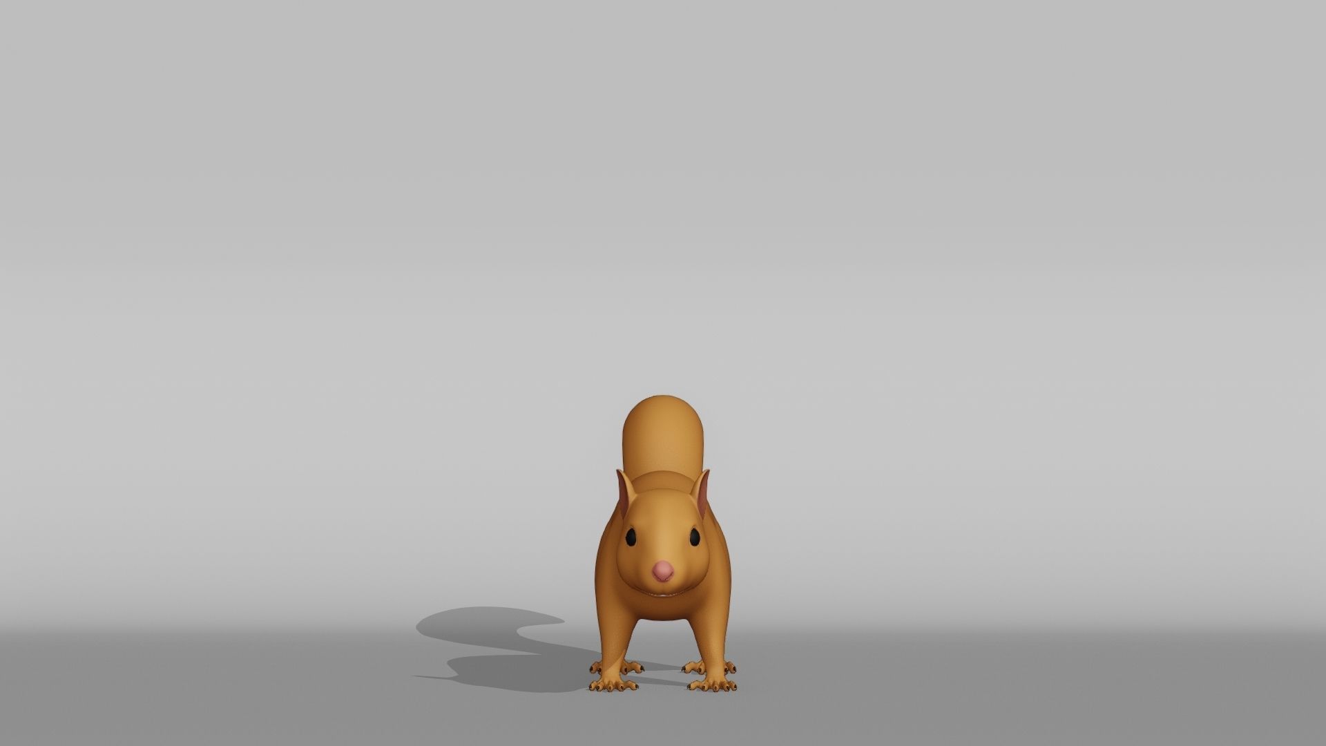 Squirrel Base Mesh Low-poly 3D model_7