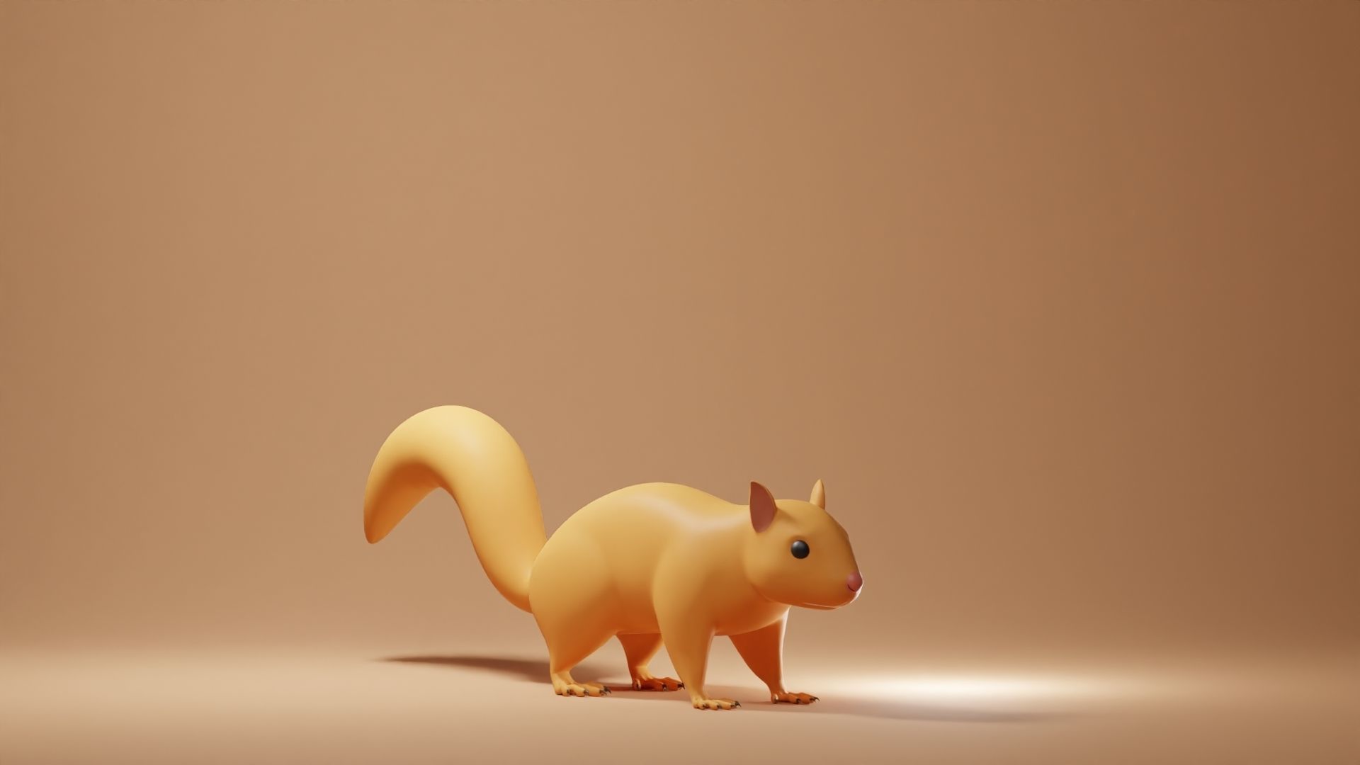 Squirrel Base Mesh Low-poly 3D model_1