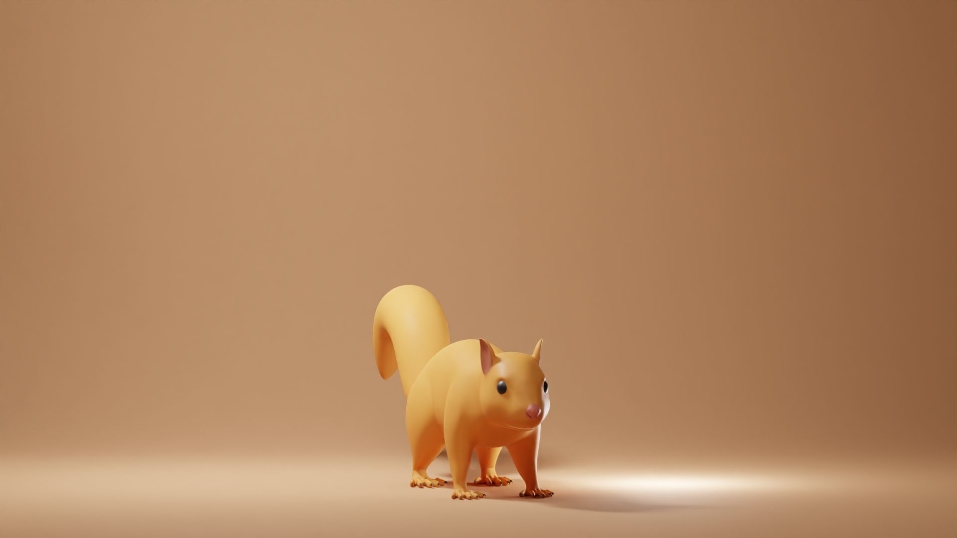 Squirrel Base Mesh Low-poly 3D model_3