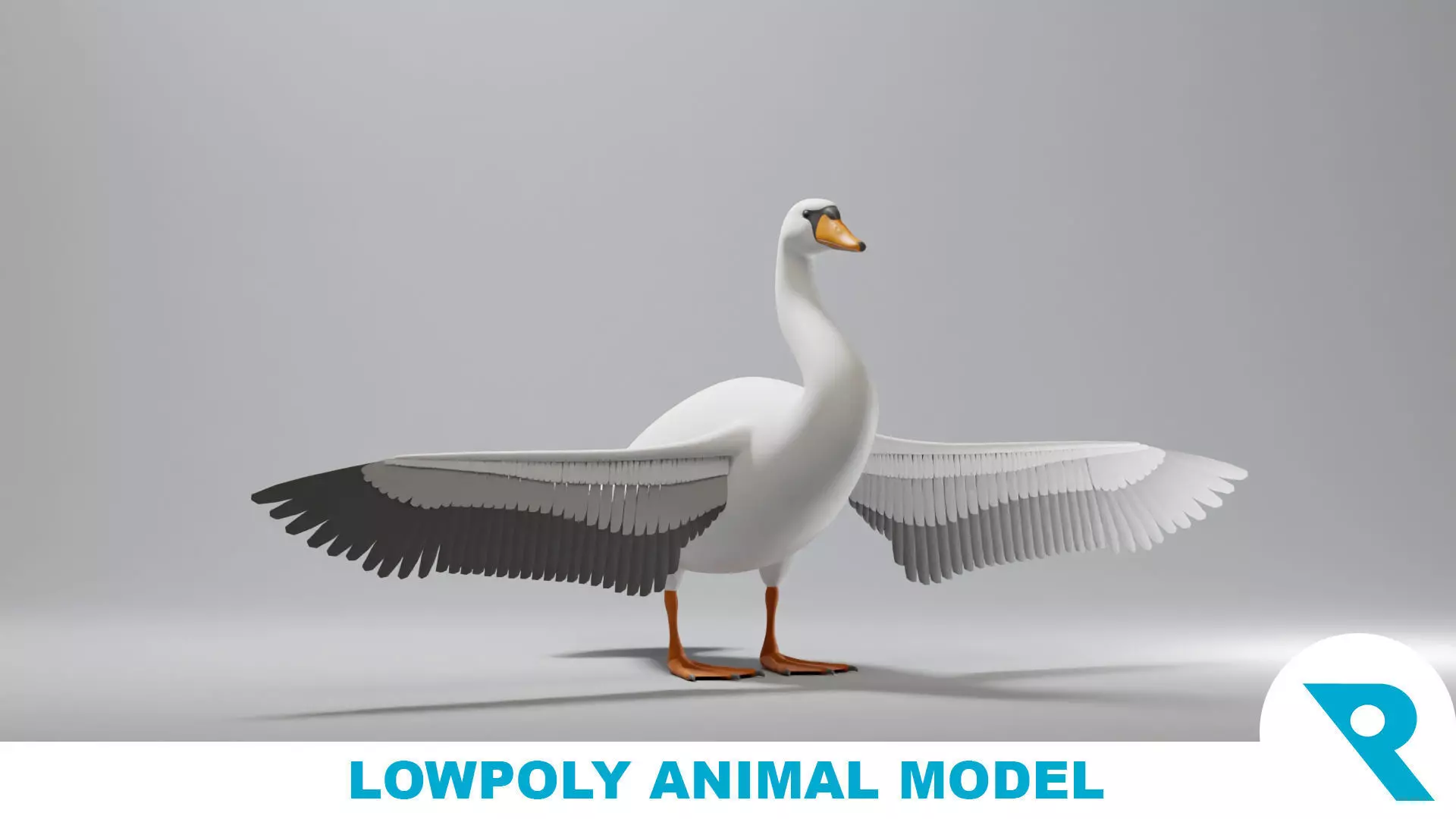 Swan Base Mesh Low-poly 3D model_0