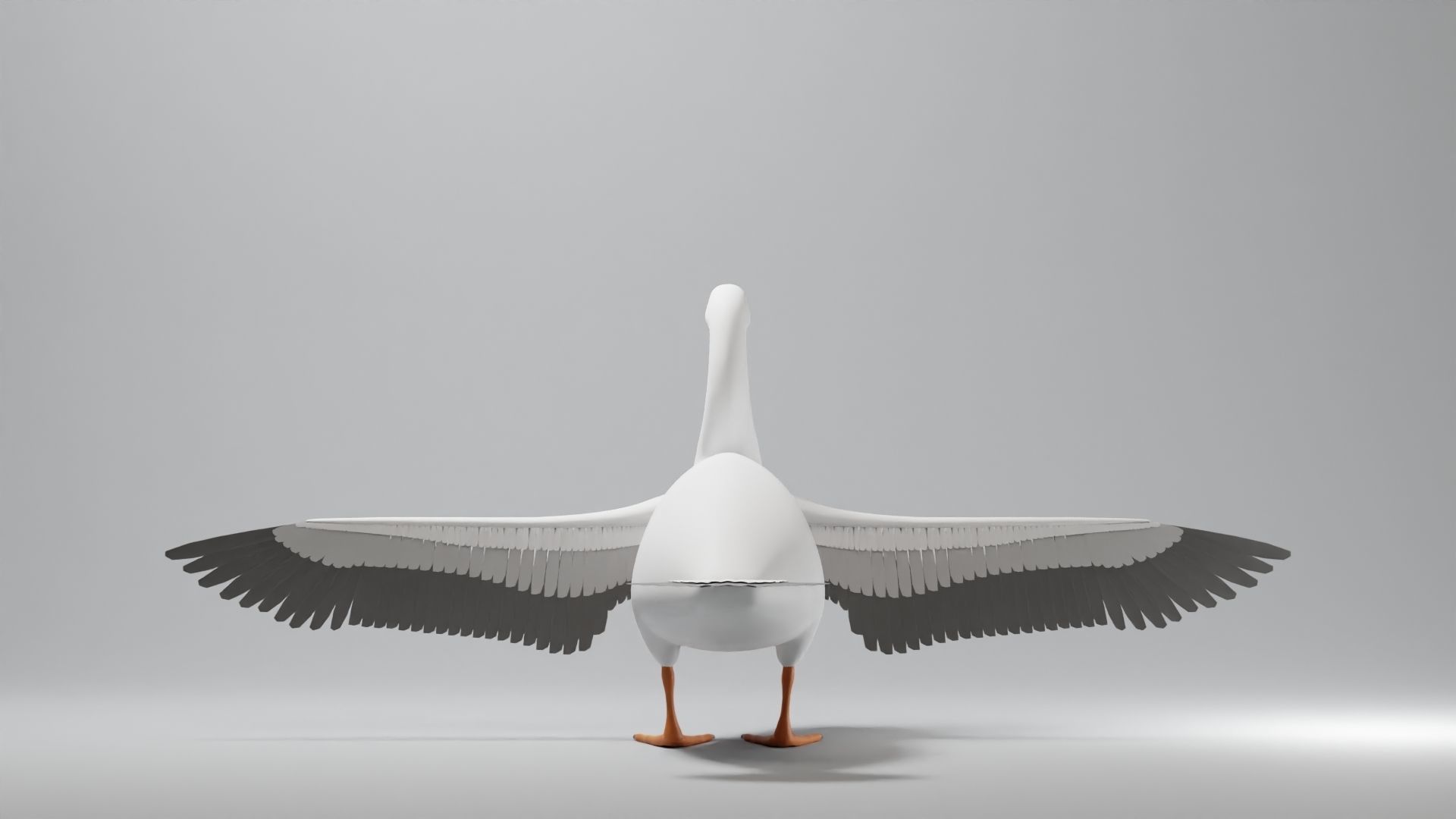 Swan Base Mesh Low-poly 3D model_4