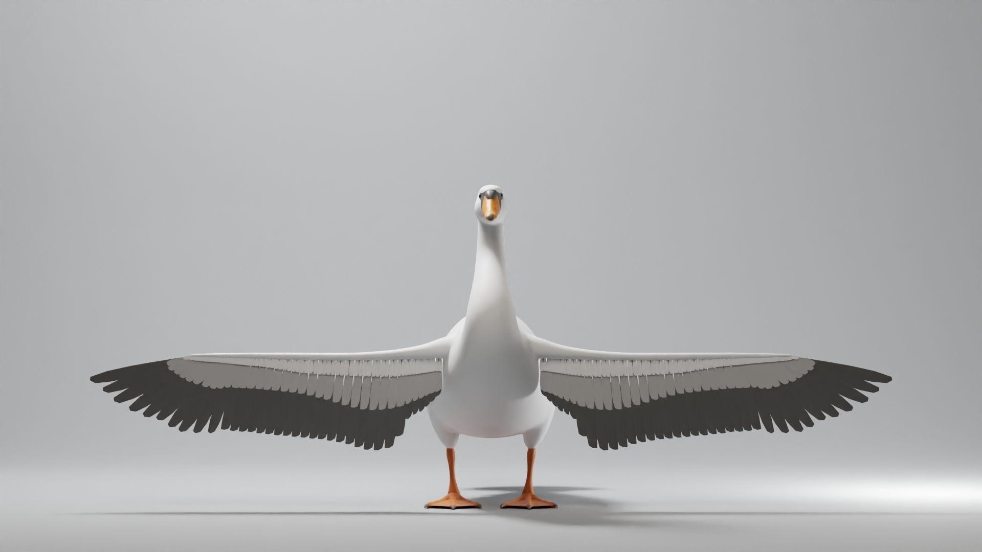 Swan Base Mesh Low-poly 3D model_2