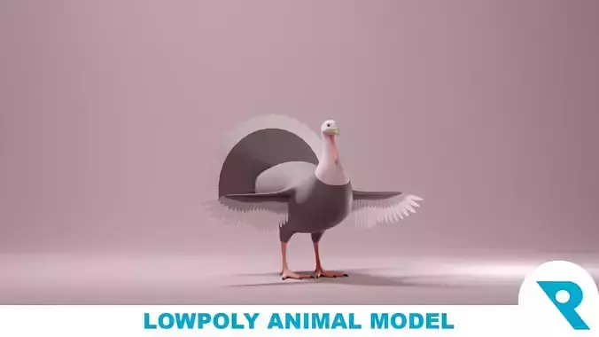 Turkey Base Mesh Low-poly 3D model