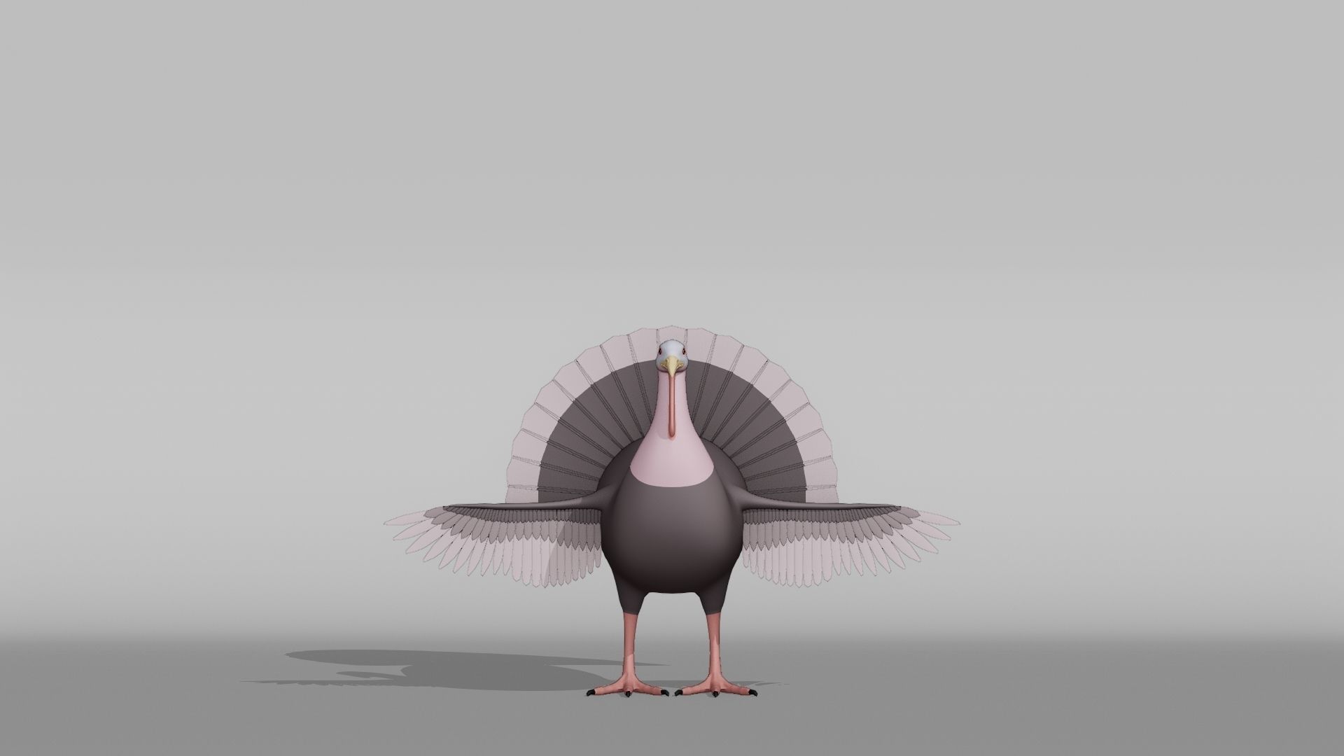 Turkey Base Mesh Low-poly 3D model_10